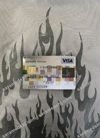 Japan MUFG bank visa card photolook front